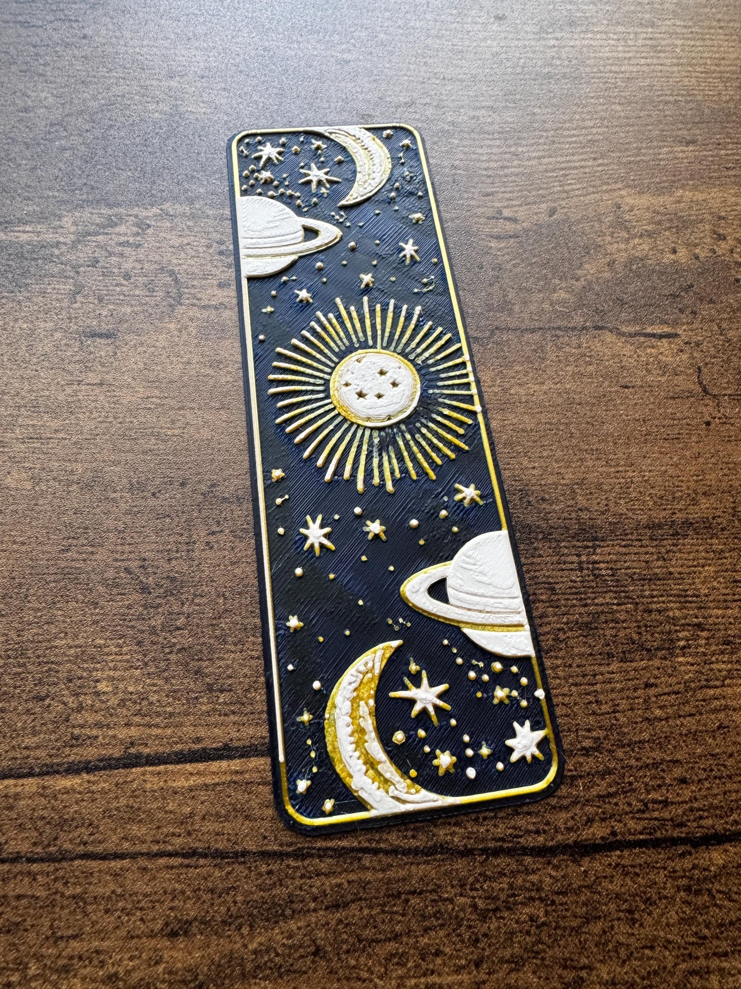 Celestial Dreams Bookmark Set – Moon, Stars & Planets Fantasy Bookmarks | Cosmic Aesthetic 3D Printed Bookmarks (Set of 3 or Individual)