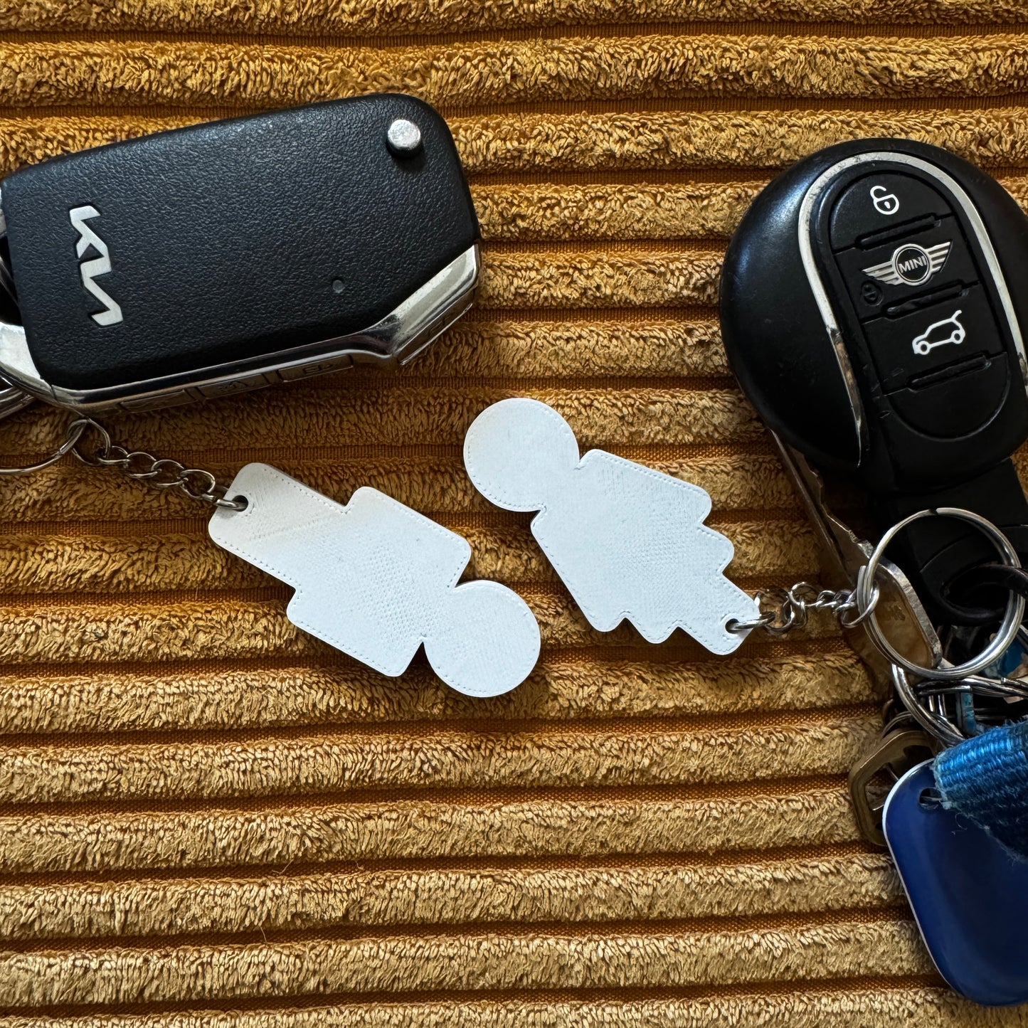 3D Printed Wall-Mounted Key Holder for Couples - Valentine’s Day Realtor Gift for Couple Him Her Boyfriend Girlfriend Husband Wife