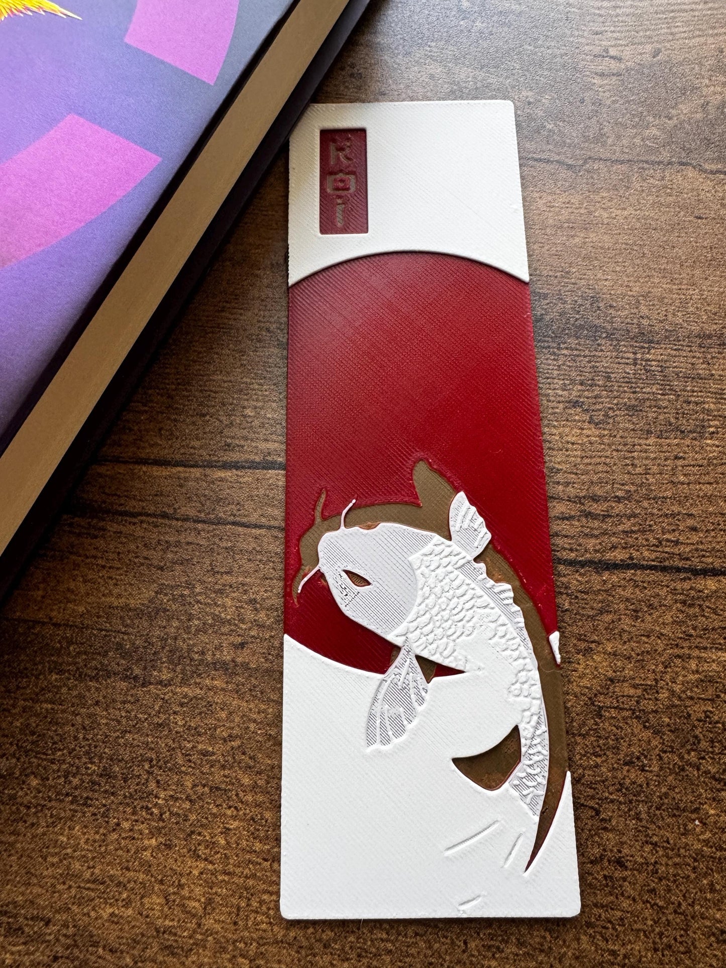 Koi Fish Bookmark Set – Elegant Trio of 3D Printed Bookmarks with Tranquil Water Designs | Symbolic Nature-Inspired Page Markers