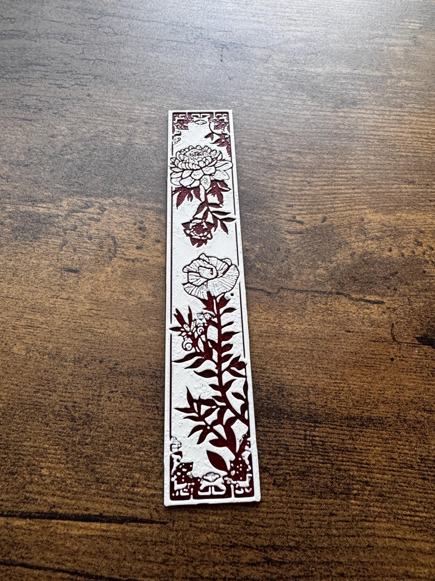 Blossom Guardians Bookmark Set – Red and White Dragon and Flower Bookmarks | Fantasy & Floral Page Markers (Set of 3 or Individual)
