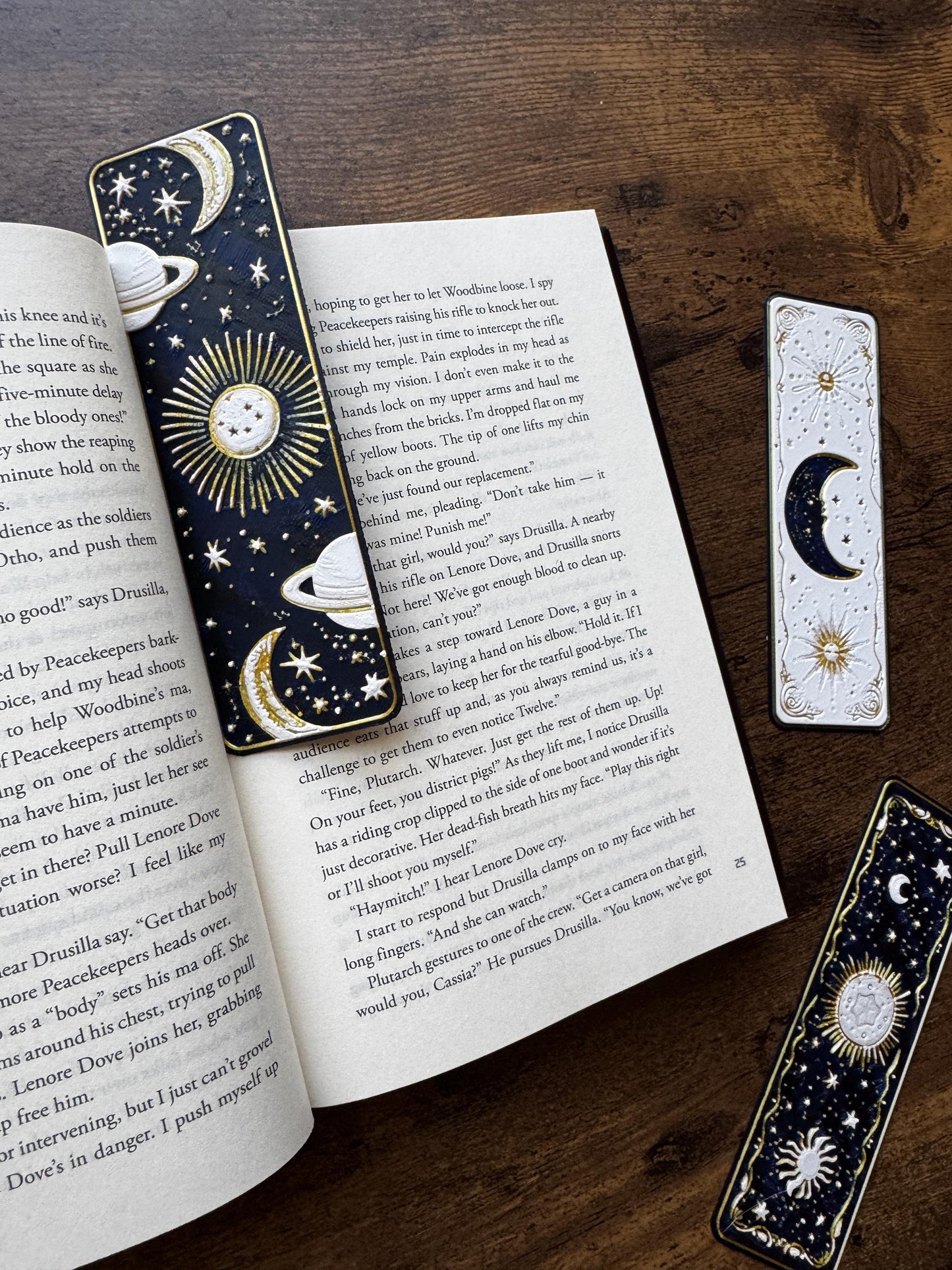 Celestial Dreams Bookmark Set – Moon, Stars & Planets Fantasy Bookmarks | Cosmic Aesthetic 3D Printed Bookmarks (Set of 3 or Individual)